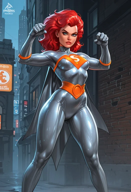 Solo, Curvy Redhead, Young Woman, 20 Years Old, Superheros,...