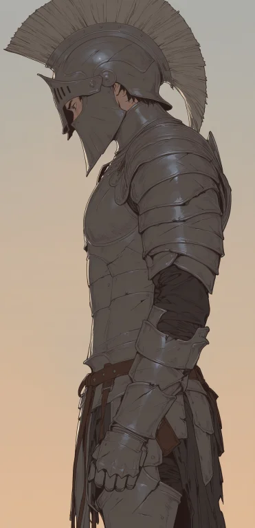 Flat Color1.3, 1boy, Solo, Ancientwarrior, Plumedhelmet, Cor...