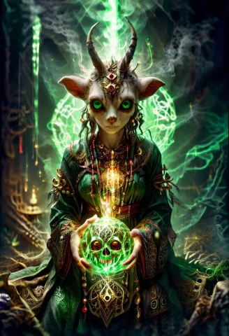 Quality, Intricate Details, Mystical Light. Fog. The Feminin... — SDXL AI Prompt: quality, intricate details, Mystical light. Fog. The feminine mage's appearance:...