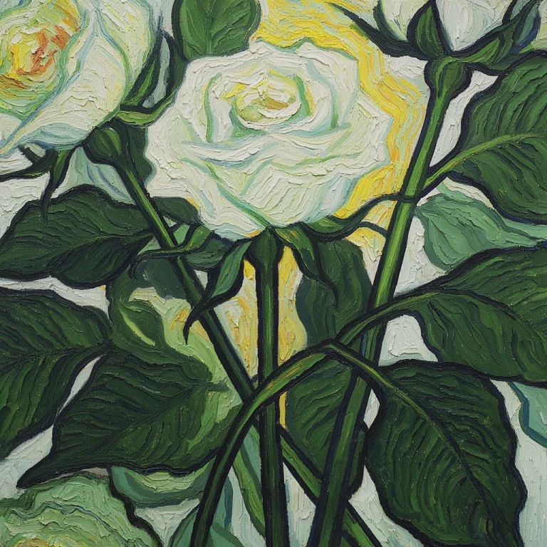 R2048f2dvangog The Composition Is A Close-up Of A Floral Arr...