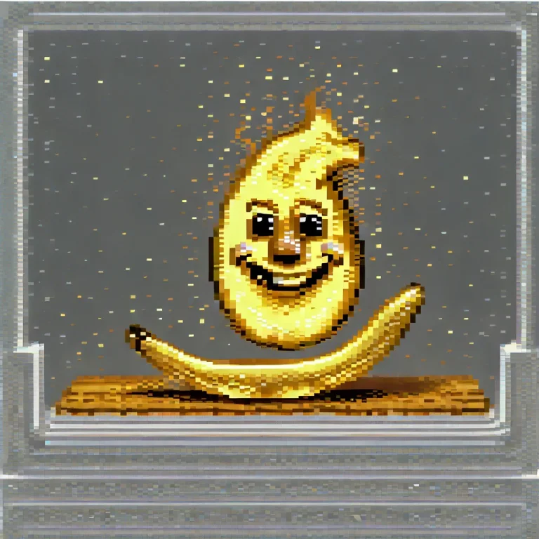 64gr4ph1cs Style, Pixel Art,all In The Microwave,banana,half...