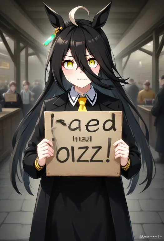 ,manhattancafeumamusume, Anger Vein ,needbuzz, Holding Sign,...