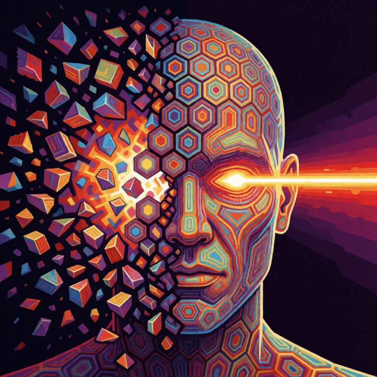Abstract Detailed Vector Artwork With Hexagonal Patterns Of...
