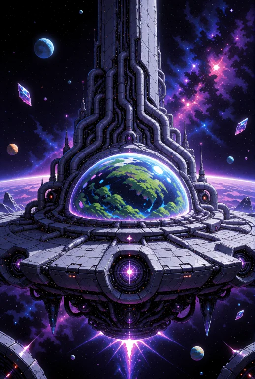 A Colossal, Monolithic Space Station And Futuristic Megastru...