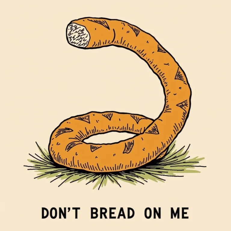 A Very Long Baguette Coiled Up With The Caption Dont Bread O...