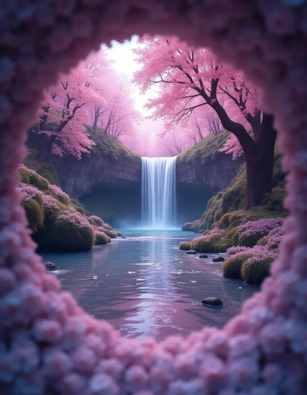 Worms-eye View, Abstract, Waterfall, Lilac, Bounce Lighting,...