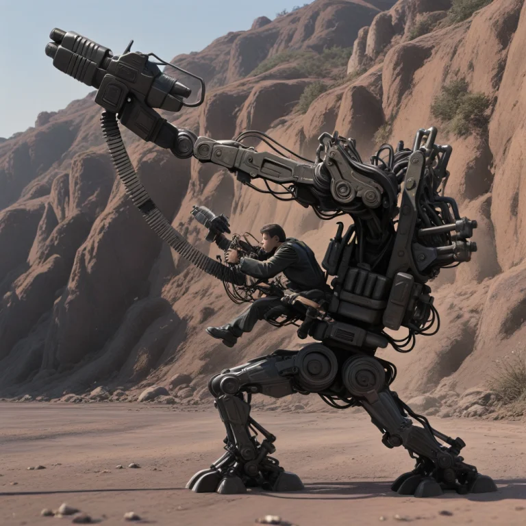 Matrapu,robot,arm Cannon, Human,piloting,action Pose,aiming,...