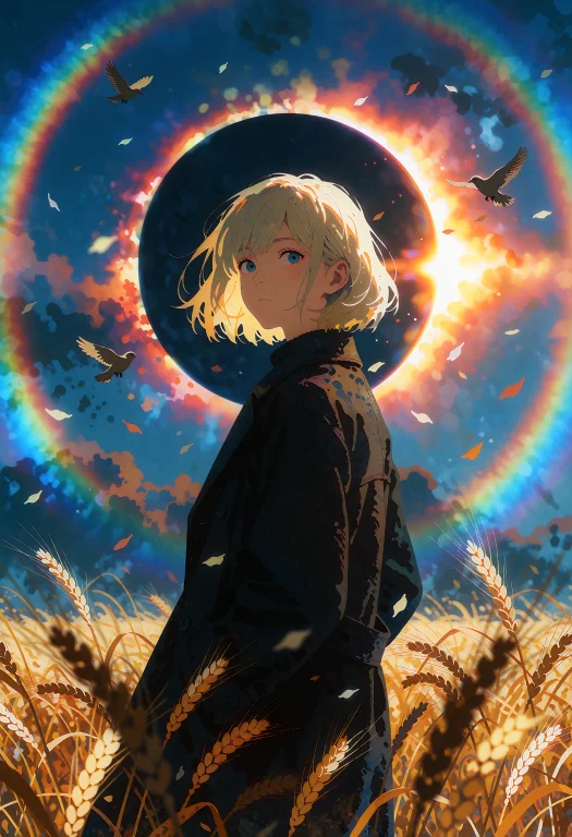 Zidiusart, Anime-style, A Woman With Short Blonde Bob Hair G...