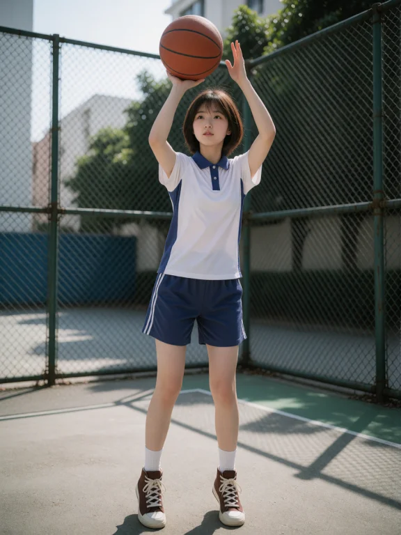 Cinematic, Ultra-realistic Photo, Basketball Jump Shot Situa...