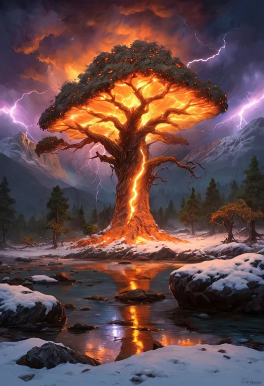 By Ellen Jewett1.5, Fiery Orange Bioluminescent Impressionis...