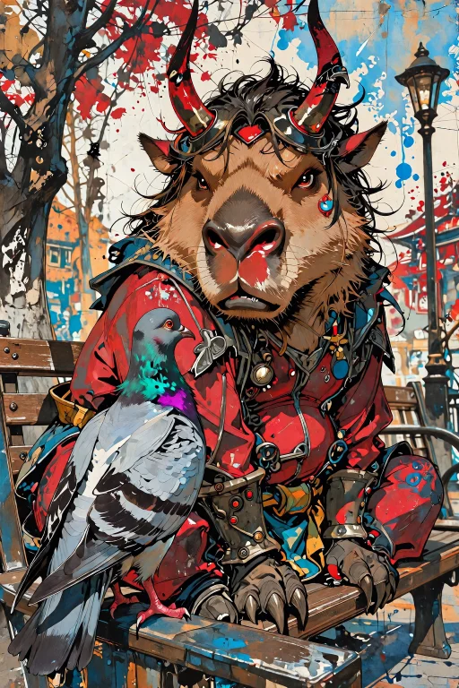 A Detailed Digital Art Piece With Blending Negative Space, E...