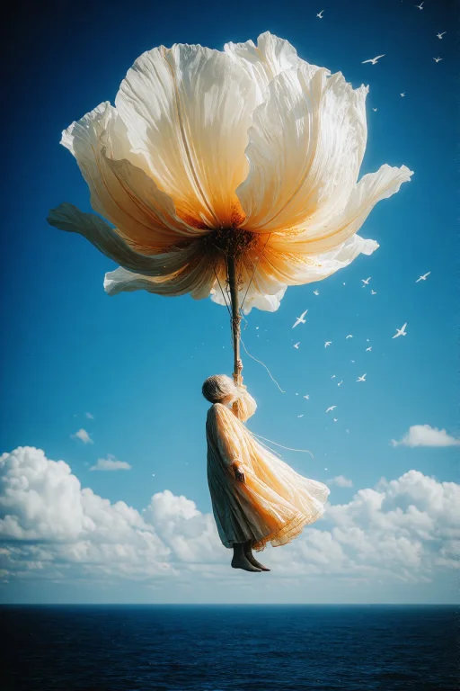 Zidiusart, A Surreal Fantasy Digital Painting Of A Person Fl...