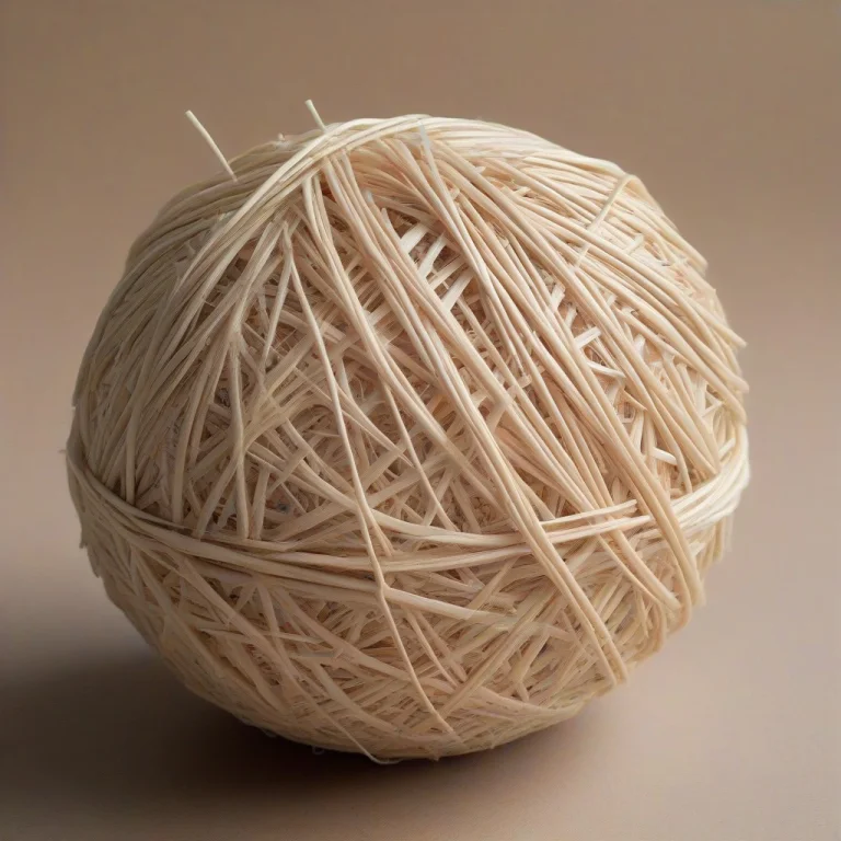 Ball Made Of Straw Straw Thread Made Out Of Straw Straw