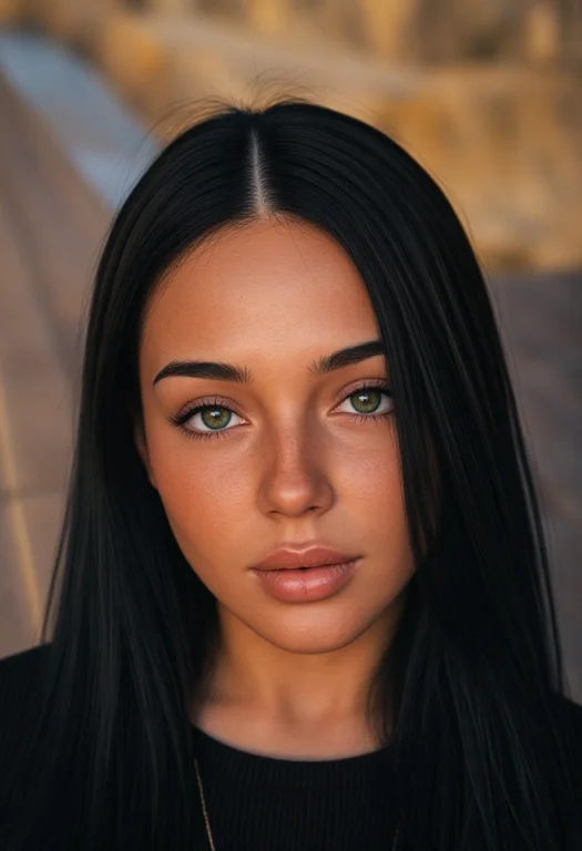 A Close-up Portrait Of Ver2jessax Woman, Showing Distinct Gr...