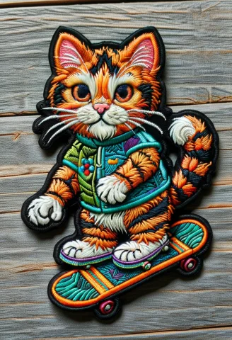 Ral-embroideredpatch, Embroidered Patch, Garfield Cat, Garfi... — SDXL AI Prompt: ral-embroideredpatch, embroidered patch, Garfield cat, Garfield as an embroidere...
