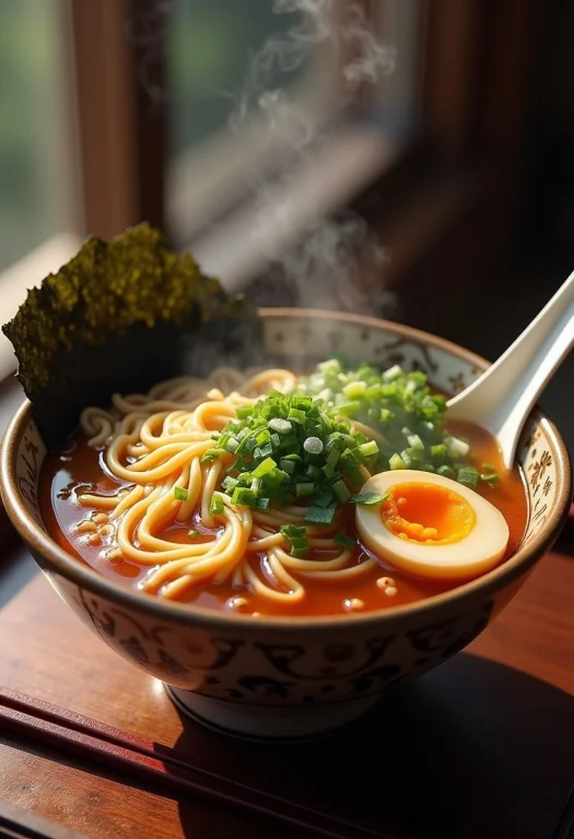 A Perfect Steaming Bowl Of Ramen, Thing Noodles, Light Clear...