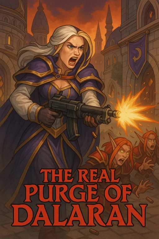 A Poster Design With An Angry Jaina Proudmoore From World Of...