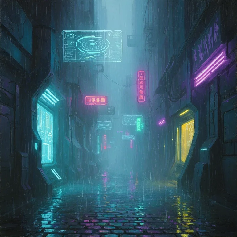 R1536f2daivaz Horizontal Cyberpunk Oil Painting, Aivazovsky...