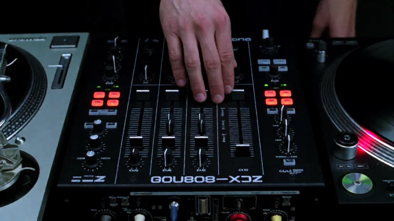 Zlndr2001, A Hand Hovers Over The Faders Of A Black Glx-8800...