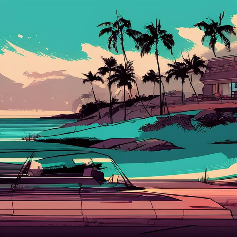 Miami Beach View, Inkpunklandscapes7682