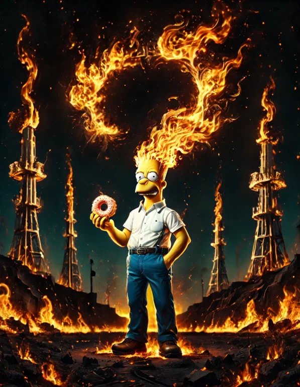 Homer Simpson, White Collared Shirt, Blue Pants, Standing In...
