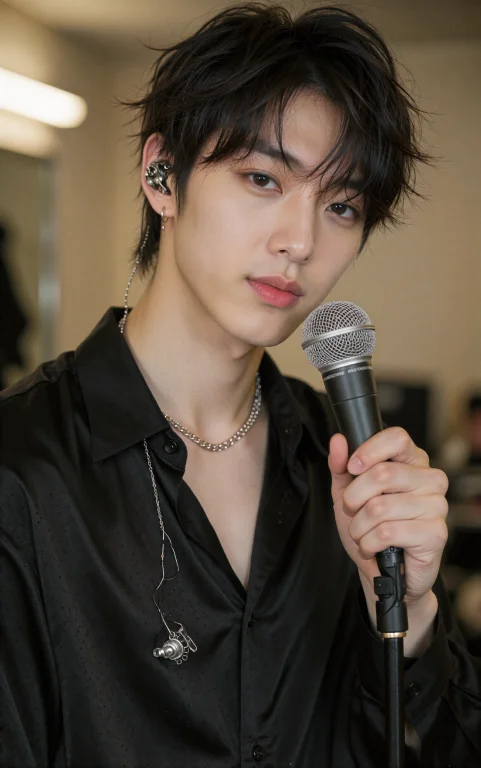 Photorealistic Backstage Portrait Of A Handsome Adult Japane...