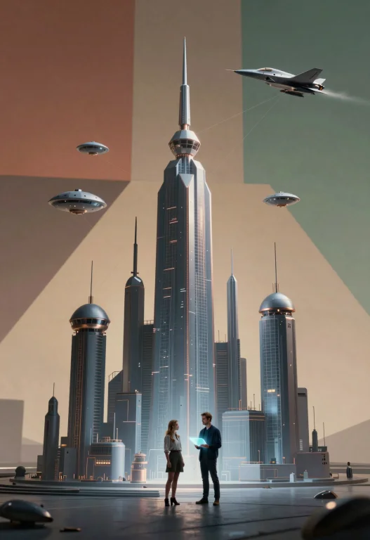 This High-end Editorial Photograph Shows A Retro-futurist Me...