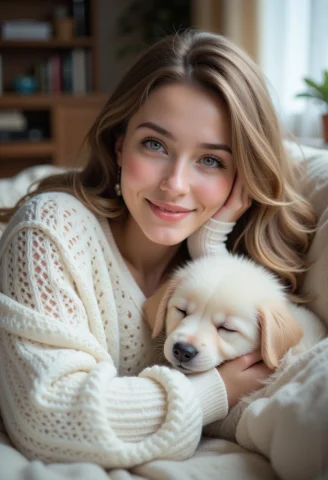 Portrait Of A Very Beautiful Smiling Woman Called Elle Weari... — FLUX AI Prompt: Portrait of a very beautiful smiling woman called Elle wearing a super nice whit...