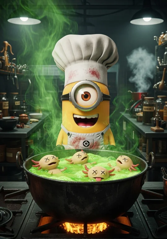 A Photorealistic Image Of A One-eyed Minion Dressed In A Sta...