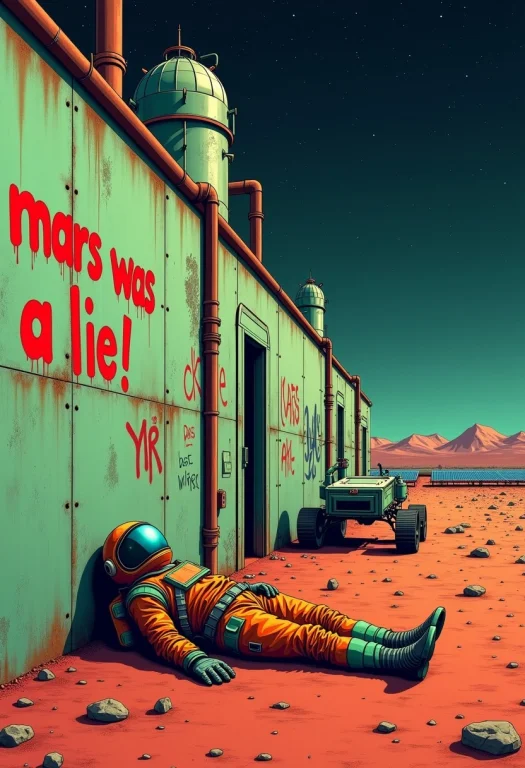 A Science Fiction Illustration. Front View Of A Sketleton In...