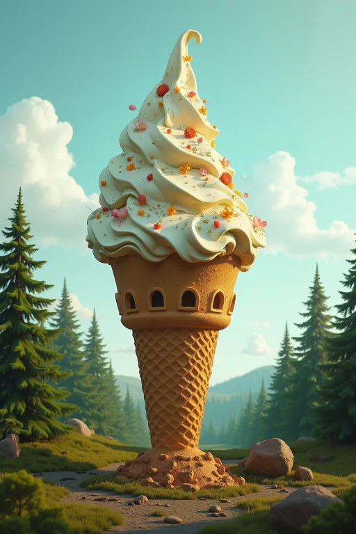 In A Surreal Landscape, A Bohemian Sundae, Its Distinctive F...