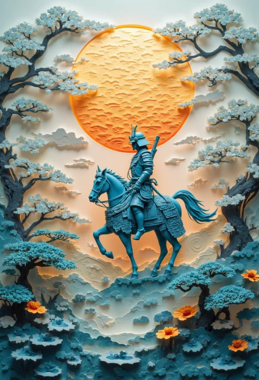 A Beautiful And Artistic Paper Cutout Composition Depicting...