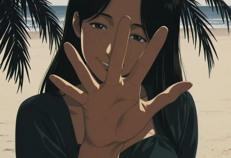 2000s Seinen Anime Style, No Makeup, Flat Lighting, Muted Co...