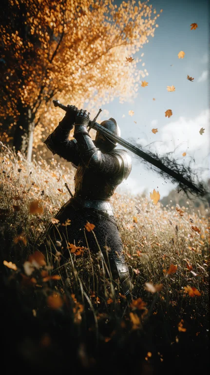 Zidiusart, A Cinematic Dark Fantasy Illustration Of A Knight...
