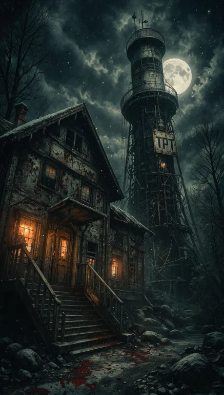 Ultra-detailed, Cinematic Photograph Of A Dark Night Scene W...