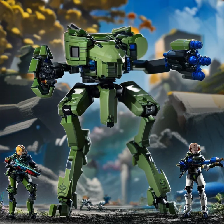 H4mantmech,mecha,, Green Armor, Figure,human,standing,lookin...