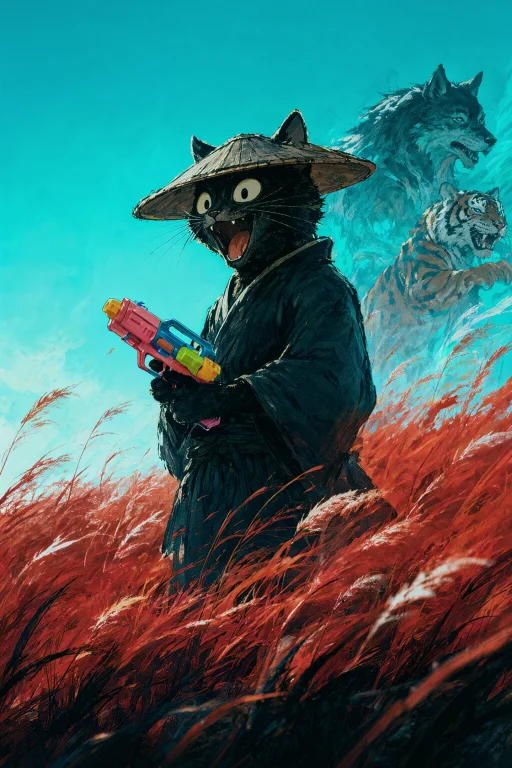 A Vertical, Poster-like Digital Illustration Shows A Single...