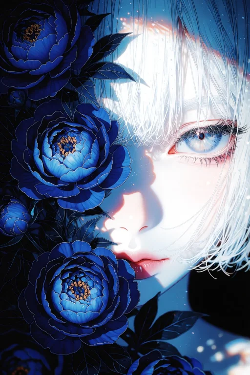 Nijisis, Anime-style Close-up Illustration Shot Straight-on,...