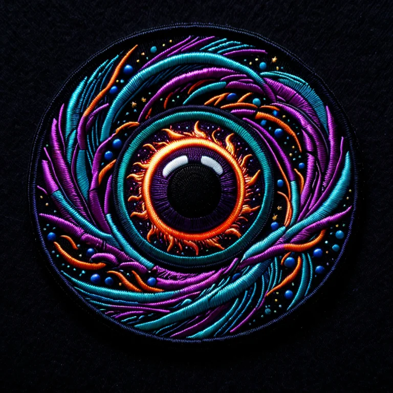 A High-quality Embroidered Patch Featuring A Supermassive Bl...