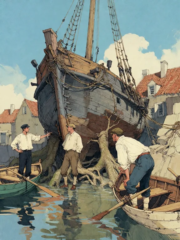 Bradhamel Art Style. A Detailed Illustration Of A Large, Wea...