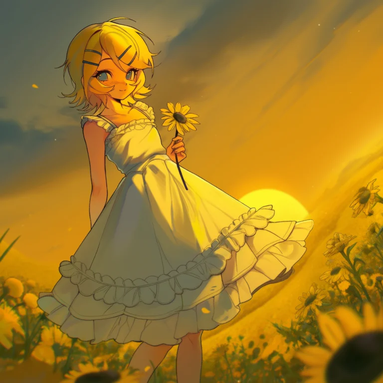 1girl, Solo, Kagamine Rin, Alternative Costume, Summer Dress...
