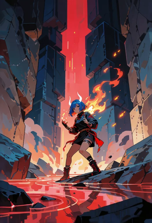 High-resolution Pixel Art Illustration Merging Retro Blocky...