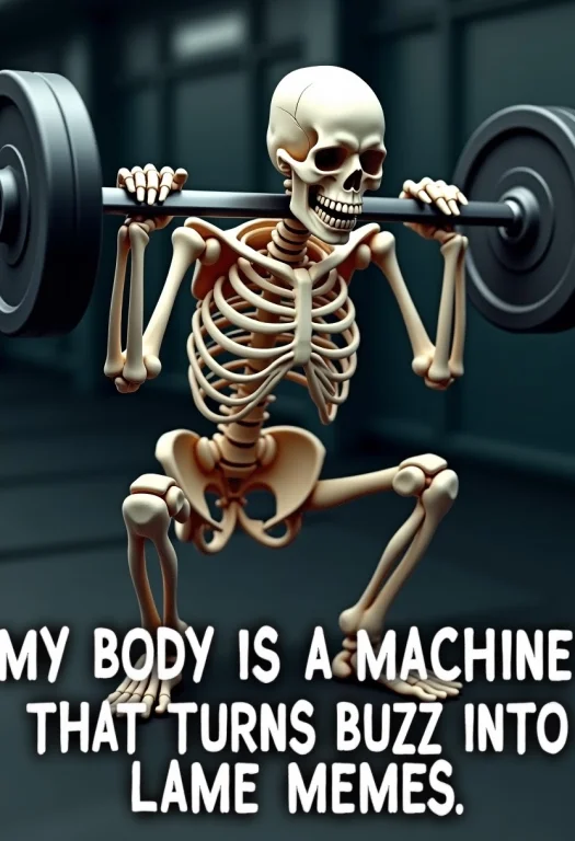 A Realistic Gym Background With A Semi-realistic Skeleton Vi...