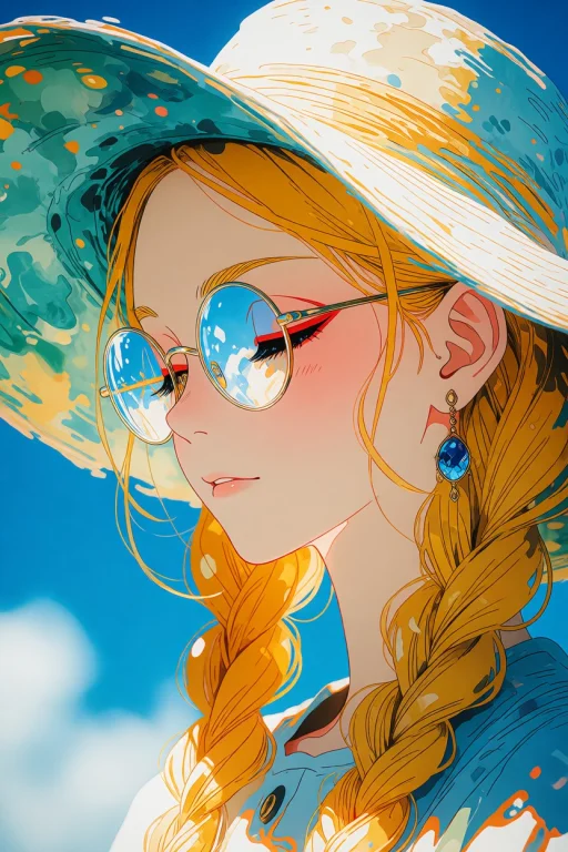 Zidiusart, Anime-style, Close-up Portrait Of A Woman With Lo...