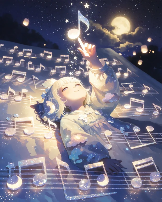 A Cute And Beautiful Anime Fantasy Illustration Set In A Dre...