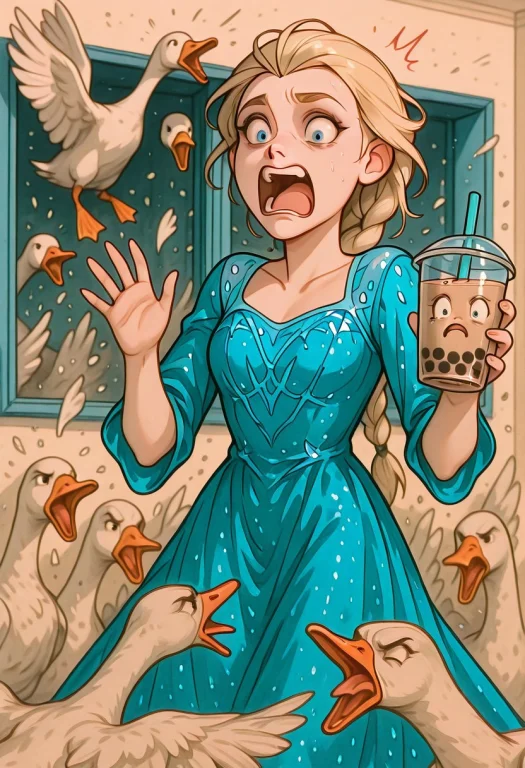 Embeddingillusp0s, Artistmoriimee1.2, 1girl, Elsa, Frozen, B...