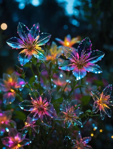 Epicphoto, The Starlight Prism Blossom Is Renowned For Its P... — SDXL AI Prompt: epiCPhoto, The Starlight Prism Blossom is renowned for its prism-like petals. Ea...