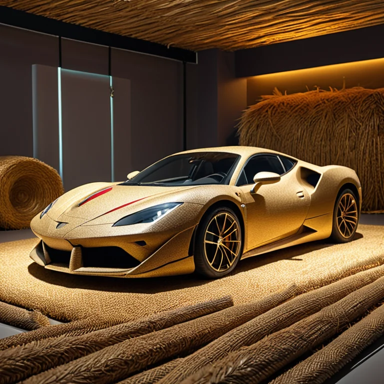 A Low-slung Italian Supercar Parked In A Glass Showroom Unde...