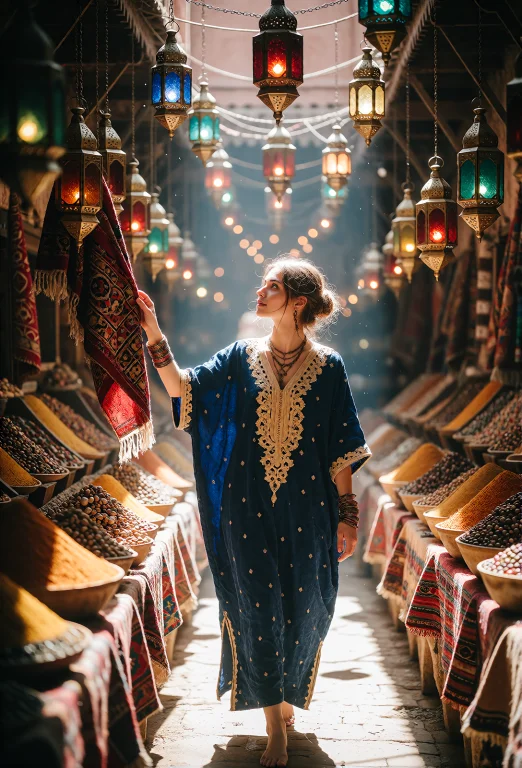 A Vibrant Medium-wide Shot Captures A Young, Beautiful Woman...