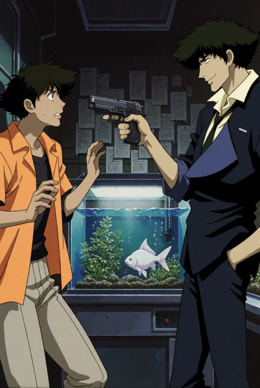 Bebop This Digital Anime-style Illustration Depicts A Tense,...